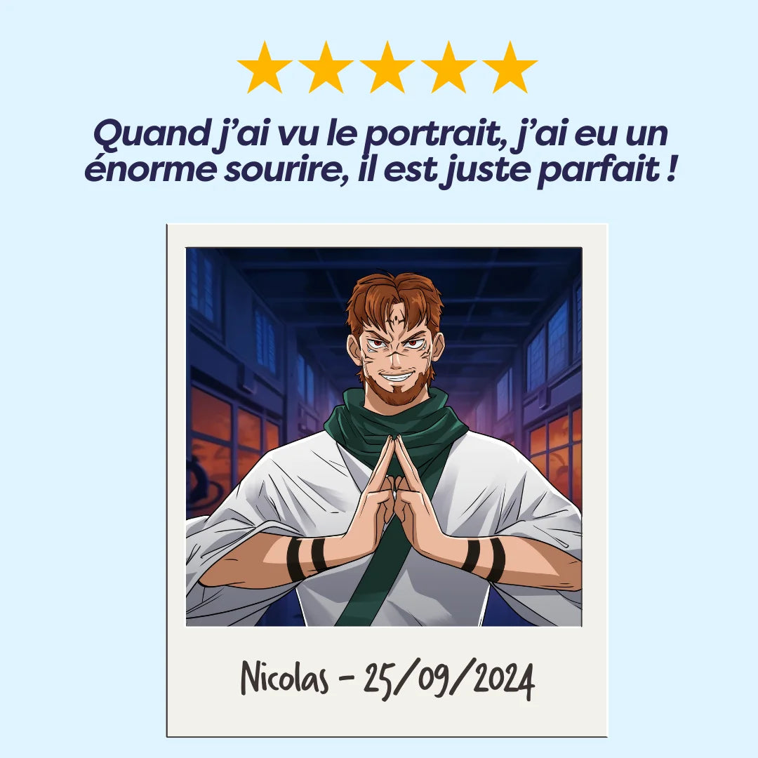 Portrait Jujutsu Kaisen Personnalisé