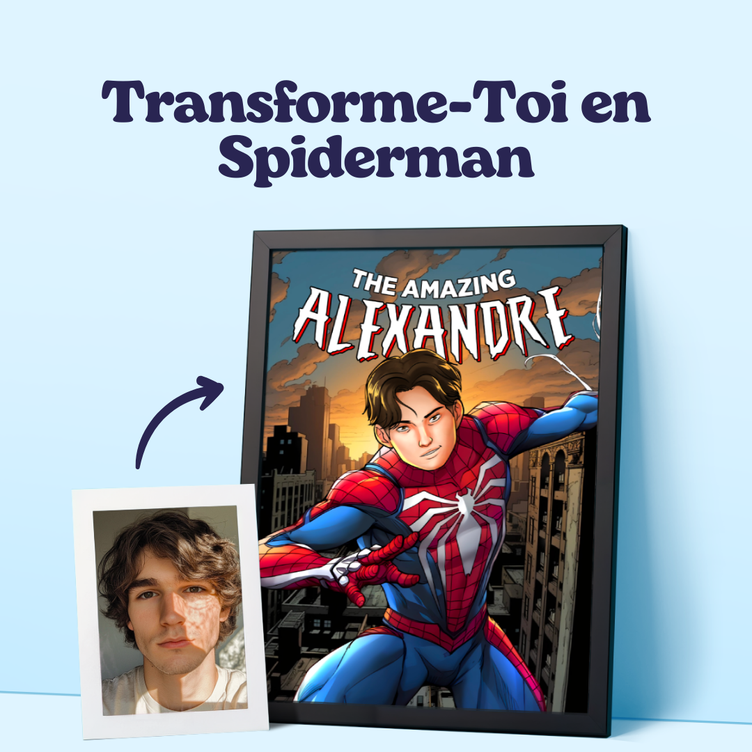 cadre spiderman personnalisé