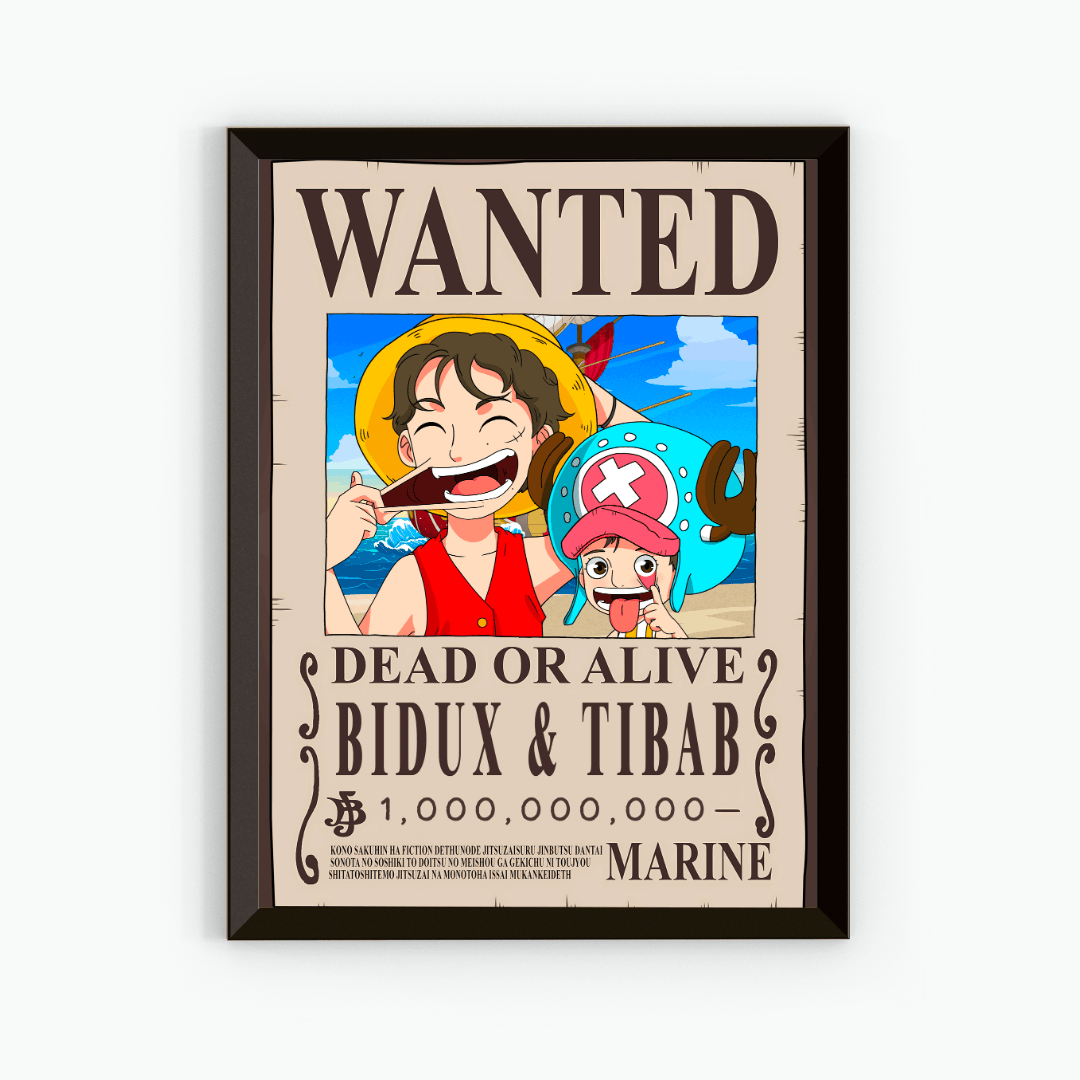 affiche one piece personnalisée