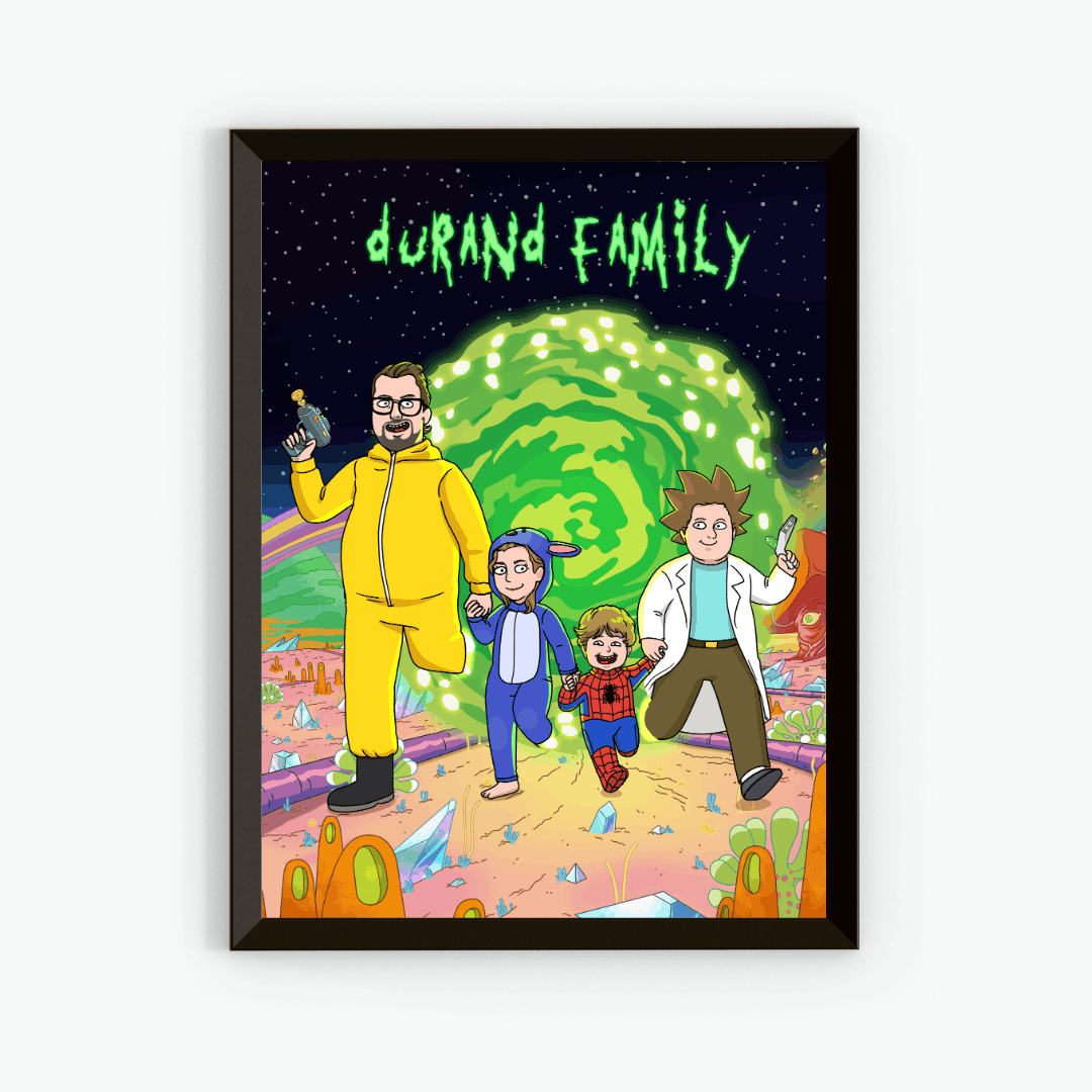 portrait rick et morty personnalisé